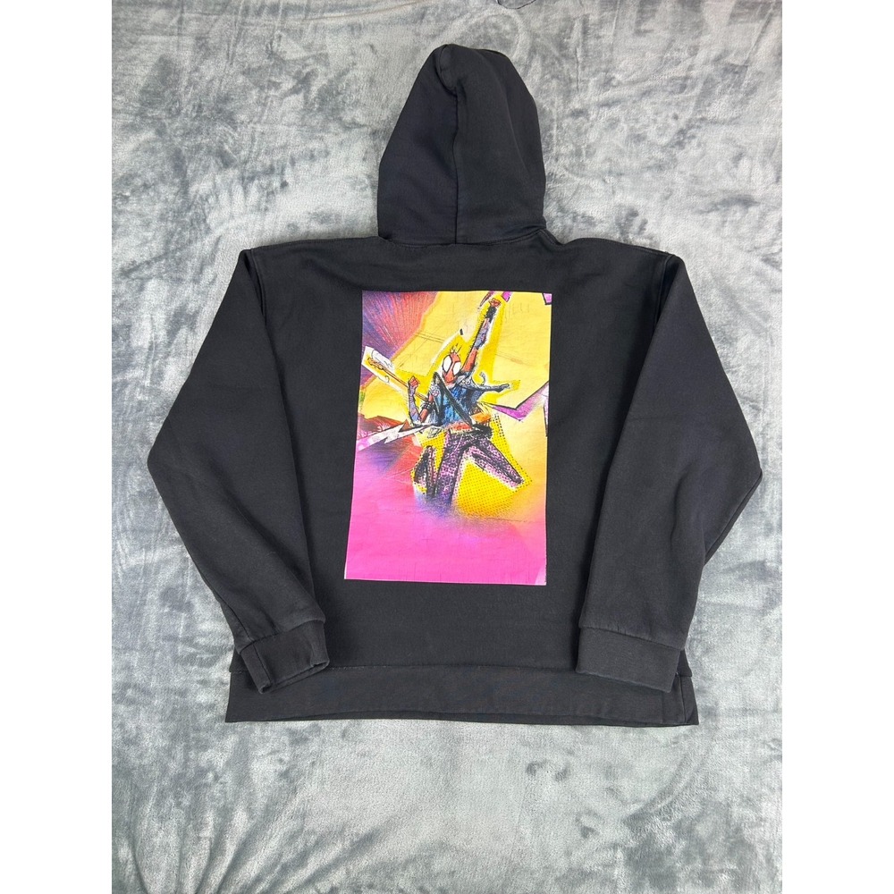 Spider-Punk Hoodie Men's Large Marvel Into the Spider-Verse Miles‎ Morales